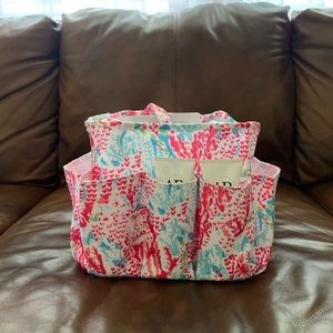 Cute Lilly Pulitzer inspired caddy tote bag